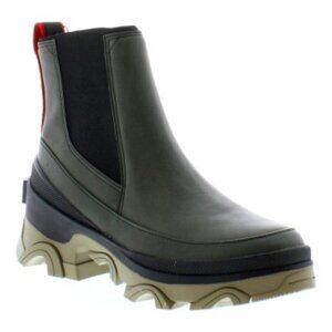 Sorel Ankle Boots in Olive and Red